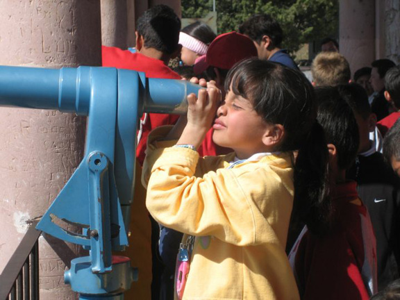 Girl with telescope